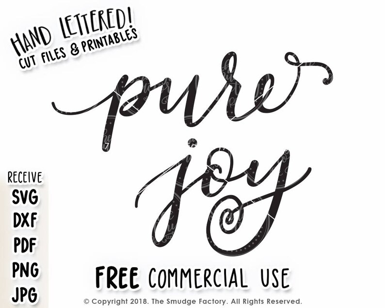 Download Joy SVG Cut File Pure Joy SVG Silhouette Cameo Cricut | Etsy