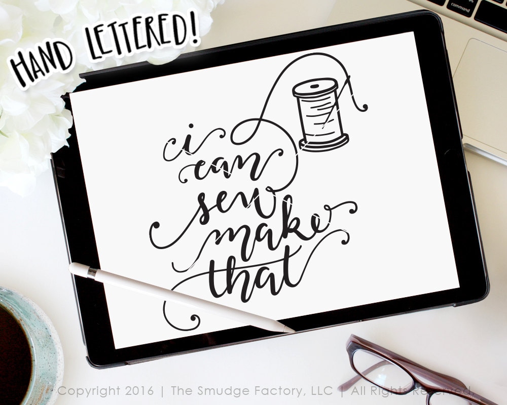 Download I Can Sew Make That SVG Cut File Sewing SVG Love Design | Etsy