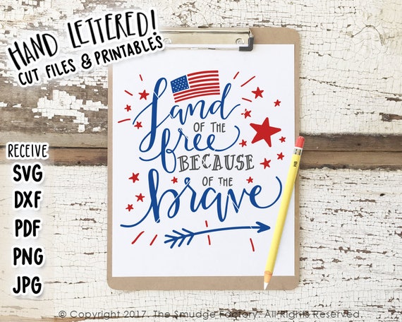 Download Patriotic Svg Cut File Land Of The Free Svg Because Of The Etsy