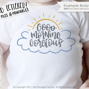 Buenos días Magnífico SVG, Hola Archivo Imprimible, Baby Girl Cut File, Silhouette SVG, Cricut Download, Hello Gorgeous Cut File, Little Girl