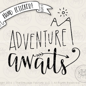 Adventure Awaits Printable File, Wanderlust, Adventure DIY Print, Hand ...