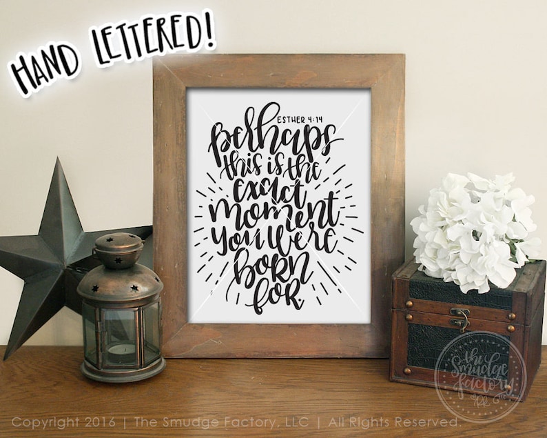 Download Bible Verse SVG Esther 4:14 Printable Wall Art Perhaps ...
