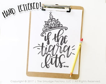 Prinzessin Tiara, wenn die Tiara SVG passt, Mädchen Geburtstag (digitaler Download)