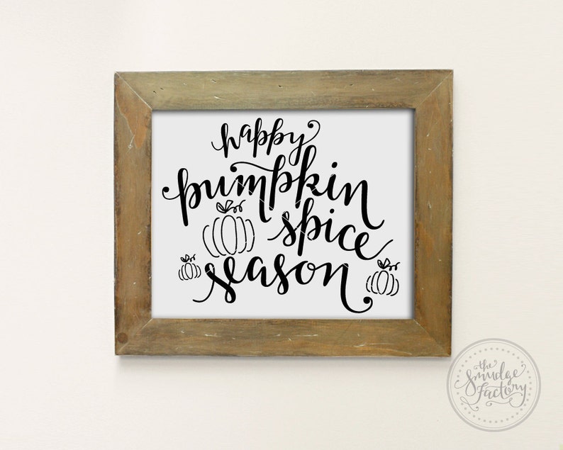 Happy Pumpkin Spice Season SVG, Hand Lettered Fall Graphic (Digital Download) image 4