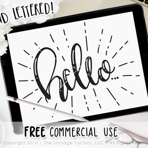 Hello SVG Cut File, Greeting Cutting File, Hi Cut File, Silhouette SVG, Cricut Download, Southern Hospitality Cut File, Hello Printable File