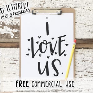 Liebe SVG geschnitten Datei, ich liebe uns SVG, ich liebe uns druckbare, Silhouette Cameo, Cricut, schneiden Datei, Liebe Download, ich liebe dich druckbare Datei