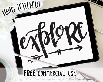 Explore SVG Cut File, Wanderlust Travel Print (Digital Download)