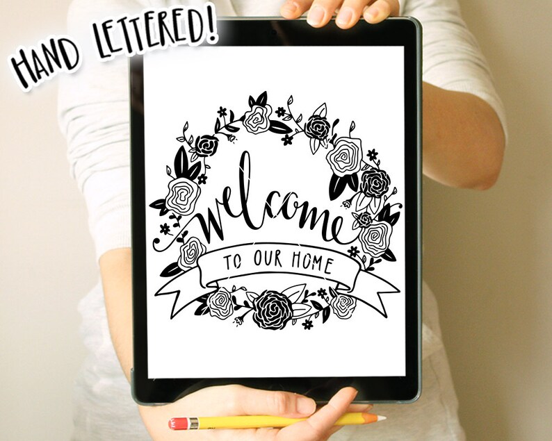 Download Welcome SVG Cut File Welcome To Our Home Wreath Clip Art ...