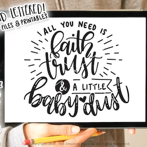 Baby Dust SVG, Tro, Tillit, TTC Klippfil (Digital Nedladdning)