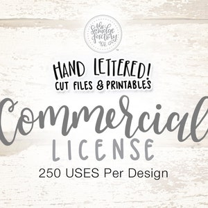 Commercial Use Licensing - 250 Uses Per Design (*Select Number of Designs From Menu)