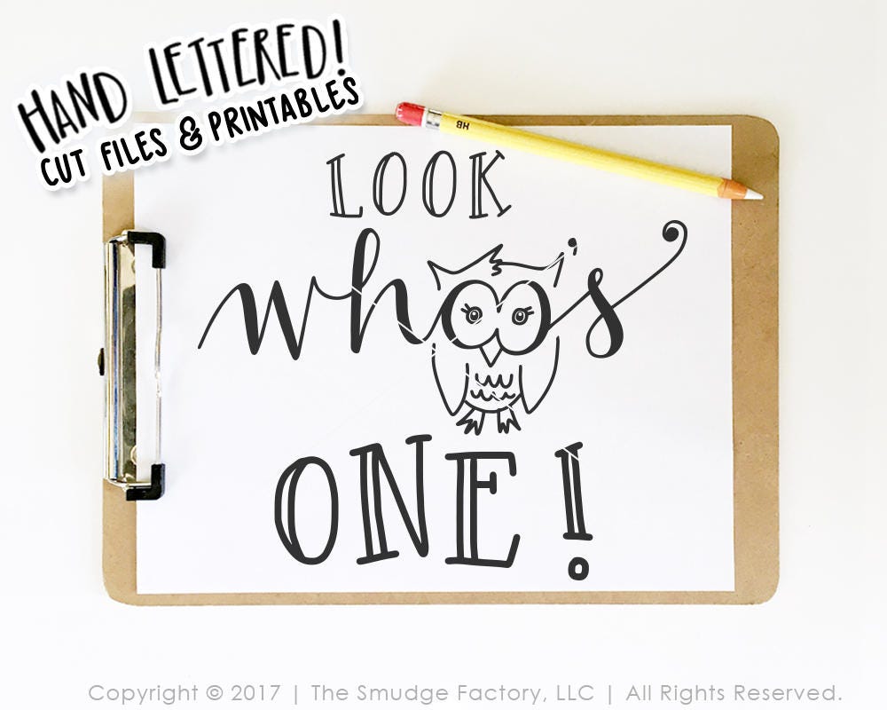 Download Look Whoo's One SVG Cut File Baby SVG Cut File Baby | Etsy