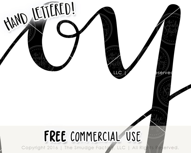 Download Joy SVG Cut File Hand Lettered Silhouette Cricut | Etsy
