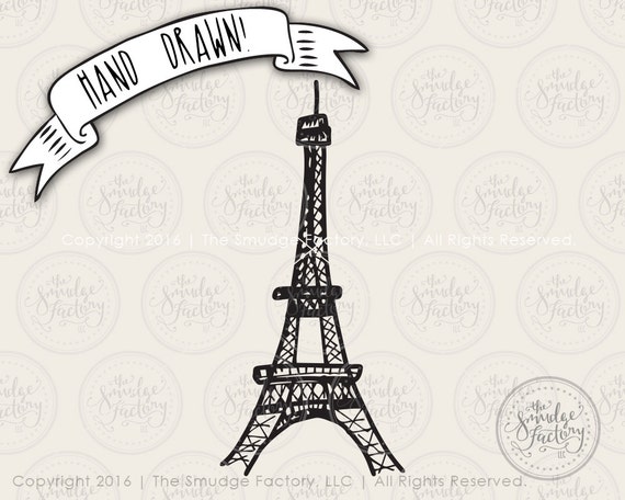 Download Eiffel Tower SVG Cut File Paris SVG Cutting File Hand | Etsy
