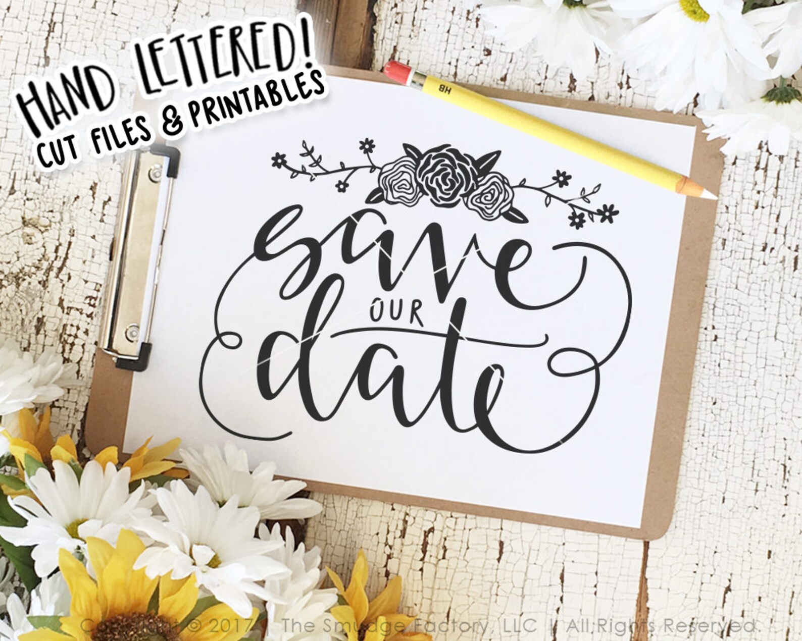 Download Save The Date SVG Cut File Handwritten Silhouette Cricut ...