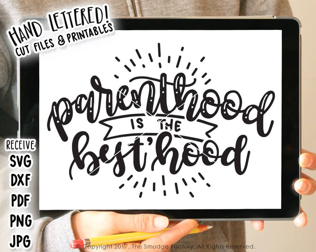 Parenthood Font Parenthood SVG, Hand Lettered Mom & Dad Cut File (digital Download) - Etsy