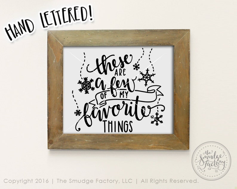 These Are A Few Of My Favorite Things Printable Christmas Etsy