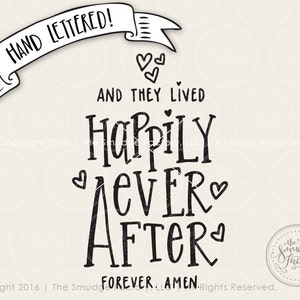 Happily Ever After Printable File, and They Lived, DIY Print, Wall Art ...