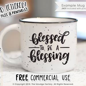 Gesegnete SVG Schnittdatei, Blessed To Be A Blessing Hand lettered SVG, Blessing Cut File, Silhouette Cameo, Cricut, Christliches Dekor druckbar