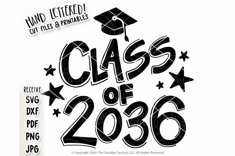 Download Class of 2036 SVG Kindergarten SVG Cut File Hand Lettered ...