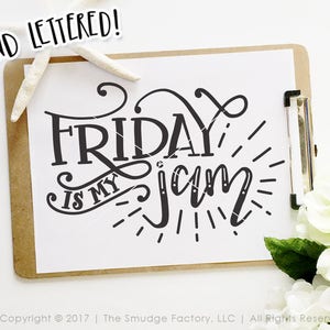 Friday Printable File, Friday Is My Jam Print, Friday Print, Office Desk Decor, Friday Graphic, Weekend Clipart, Friyay Print, It&#39;s Friday
