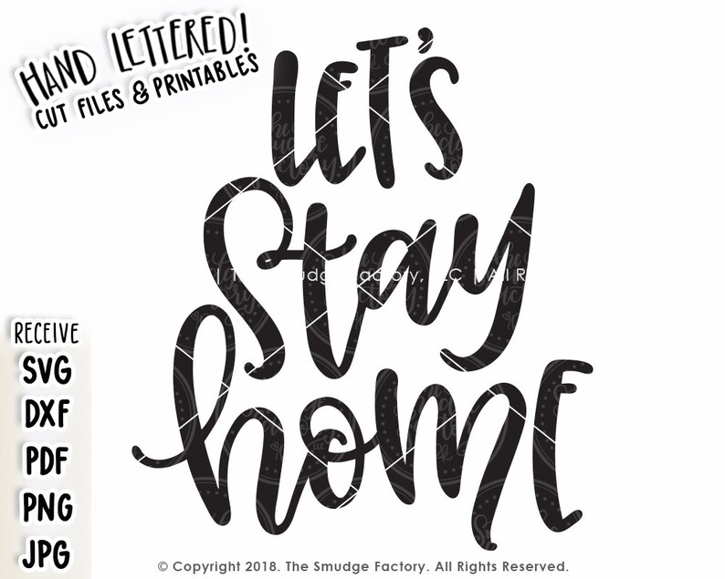 Download Let's Stay Home SVG Cut File Winter SVG Homebody Cut | Etsy