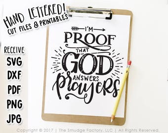 I'm Proof That God Answers Prayers SVG, Baby Tee, Baby SVG, Rainbow Baby, Silhouette Cameo, Cricut Download, New Baby SVG, Baby T-shirt