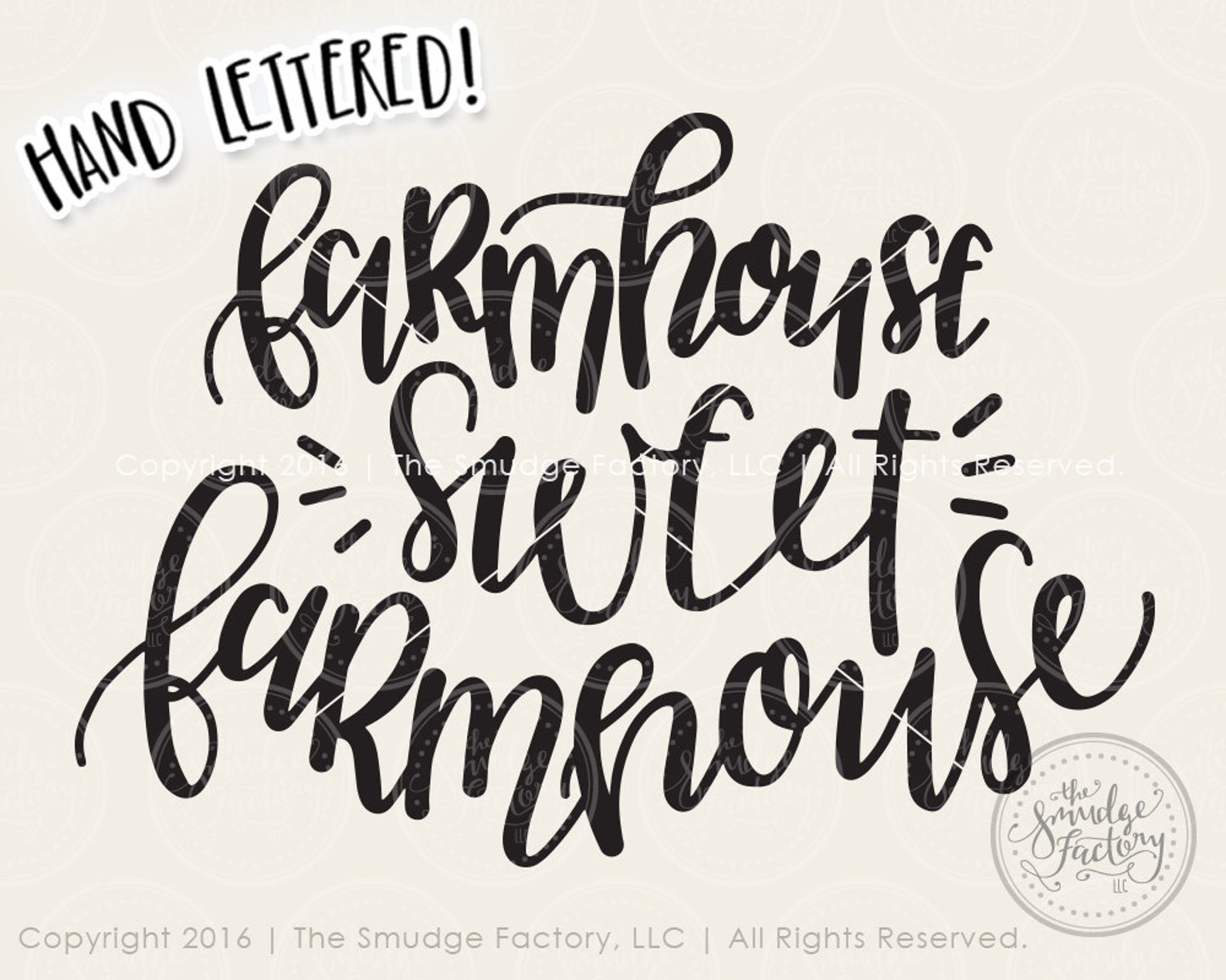 Farmhouse Sweet Farmhouse Printable Farmhouse Vector Hand - Etsy