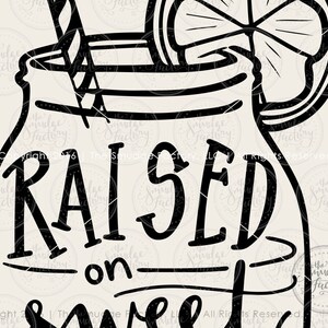 Raised on Sweet Tea and Jesus Printable File, Mason Jar DIY Wall Art ...