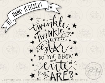 File di taglio SVG Twinkle Star, arte per bambini (download digitale)