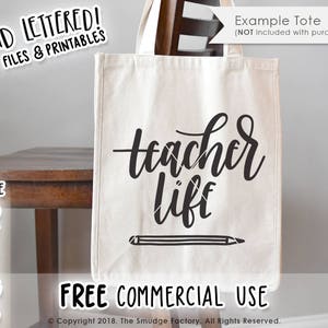 Teacher SVG Cut File, Teacher Life SVG, Teaching Cut File, Silhouette Cameo, Cricut, Teacher Printable, Hand Lettered, Teacher Life Design