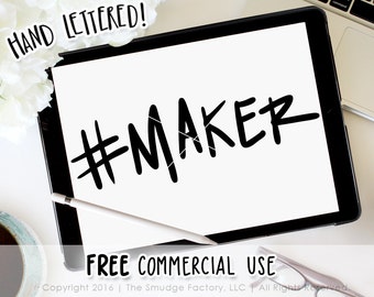 Maker SVG-Schnittdatei, handbeschriftete Grafik (Instant Download)