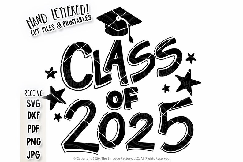 Download Class of 2025 SVG Kindergarten SVG Cut File Hand Lettered ...