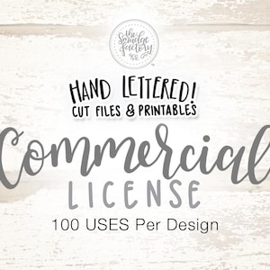 Commercial Use Licensing - 100 Uses Per Design (*Select Number of Designs From Menu)