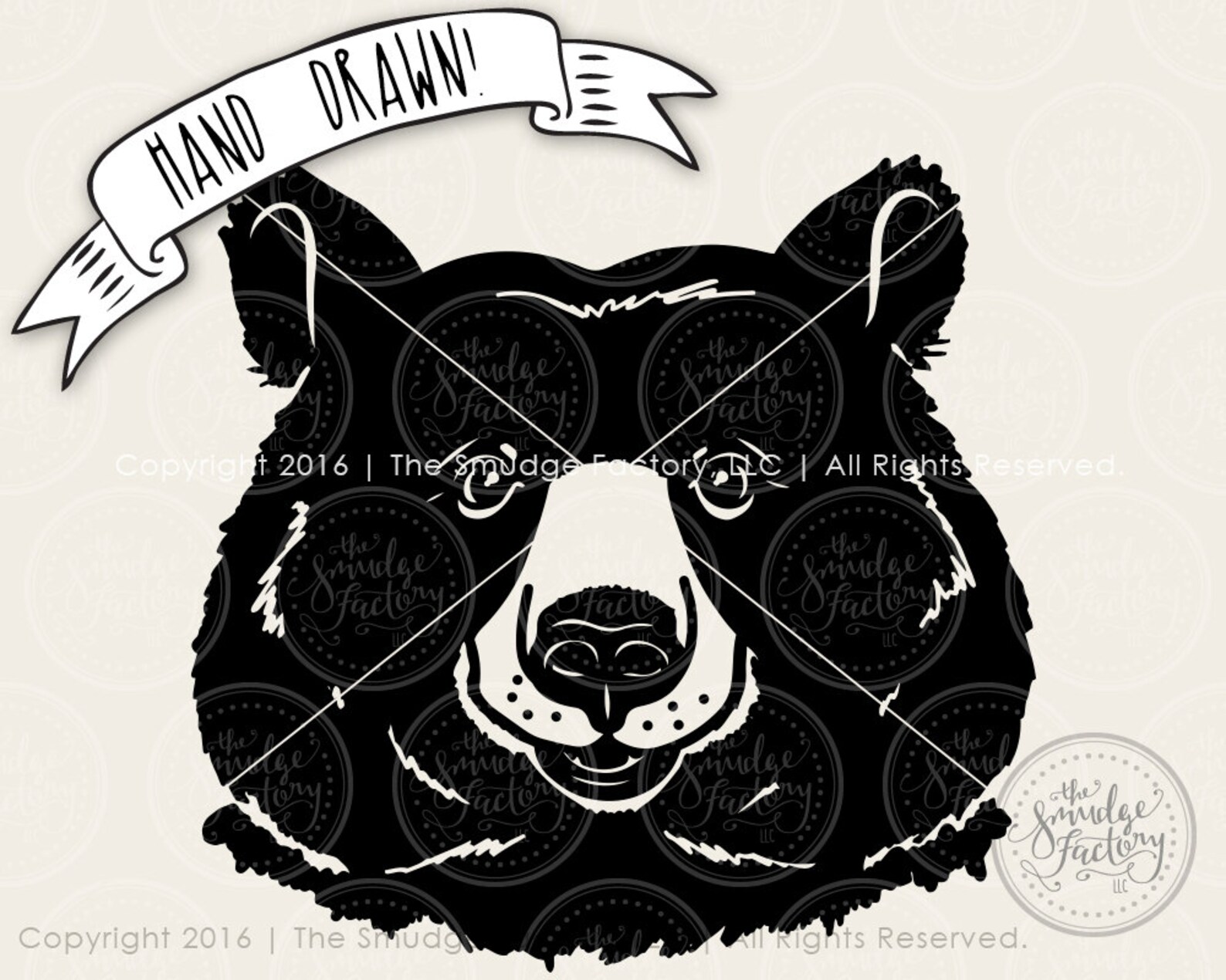 Bear SVG Cut File Woodland Animal Cutting File for Silhouette - Etsy