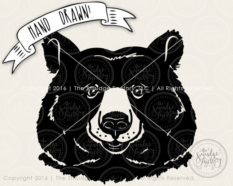 Download Bear SVG Cut File Woodland Animal Cutting File for Silhouette | Etsy