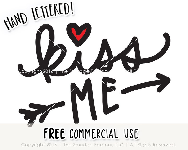 Download Kiss Me SVG Cut File Valentine's Day SVG Silhouette | Etsy