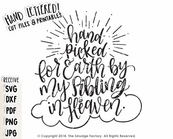 Download Rainbow Baby Svg Cut File Bundle Silhouette Svg Hand Picked For Earth By My Sibling In Heaven Quote Cricut Miscarriage Awareness Svg Clip Art Art Collectibles