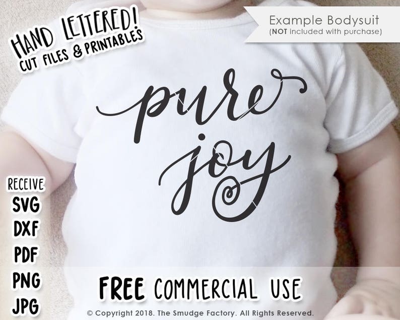 Download Joy SVG Cut File Pure Joy SVG Silhouette Cameo Cricut | Etsy