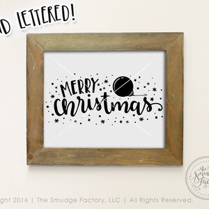 Merry Christmas Printable File Christmas Vector, Hand Lettered Christmas Graphic Overlay Holiday Print, DIY Christmas Decor, Holiday Clipart