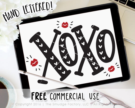 Download Free Valentine Svg Cut File Hugs And Kisses Xoxo Design Hand Etsy SVG Cut Files