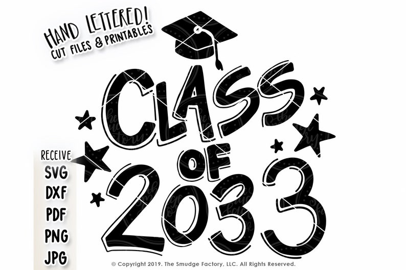Download Class of 2033 SVG Kindergarten SVG Cut File Hand Lettered ...