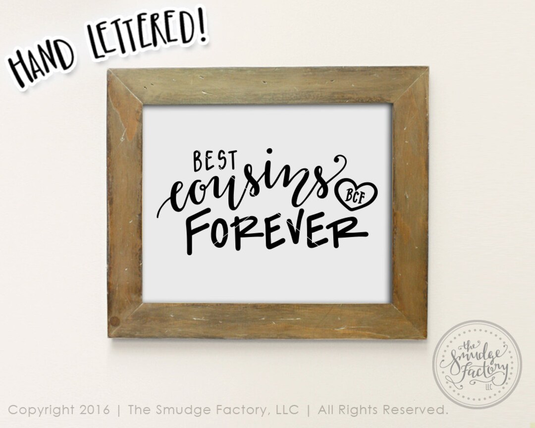 BFF Printable File, Best Cousins Forever DIY Print Iron-on Transfer ...