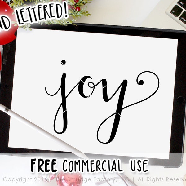Joy SVG Cut File, Letras a mano, Silueta, Archivo de corte de caligrafía Cricut, Joy Clip Art, Archivo de descarga de versículos bíblicos, Superposición gráfica de Joy