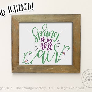 Spring Printable, Spring Is In The Air Print, Hello Spring Print, Spring Decor, Spring Wall Art, Flower Printable, Spring Flowers Print