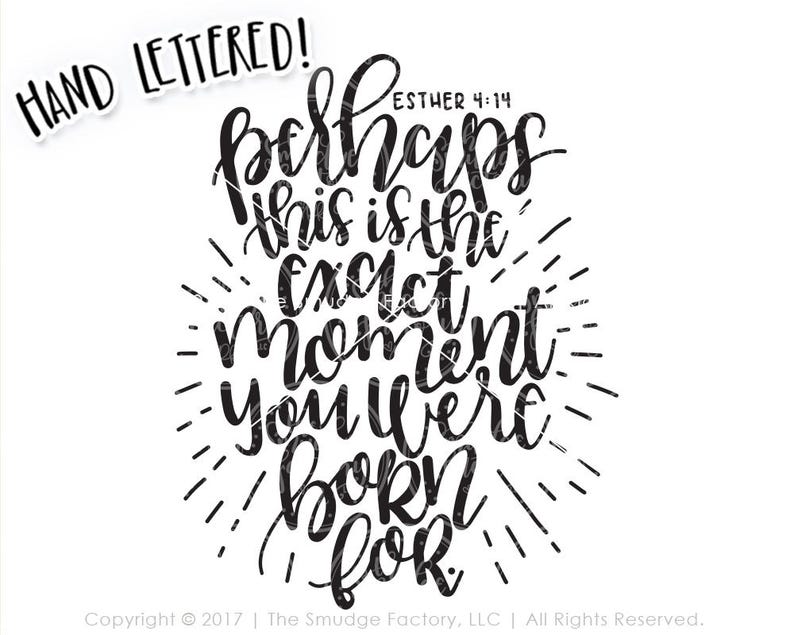 Download Bible Verse SVG Esther 4:14 Printable Wall Art Perhaps ...