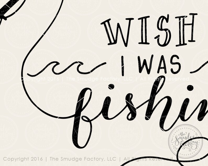 Download Fishing SVG Cut File Wish I Was Fishing SVG Fishing Rod Cut | Etsy