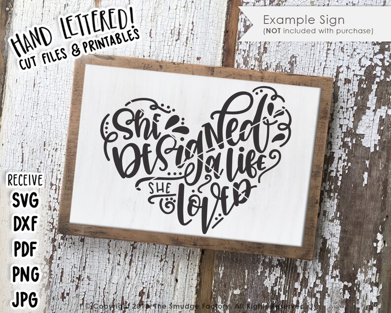 Download She Designed A Life She Loved Svg Cricut Download Silhouette Girl Power Cut File Women Quotes Wall Art Hand Lettered Girl Boss Mom Clip Art Art Collectibles Vadel Com