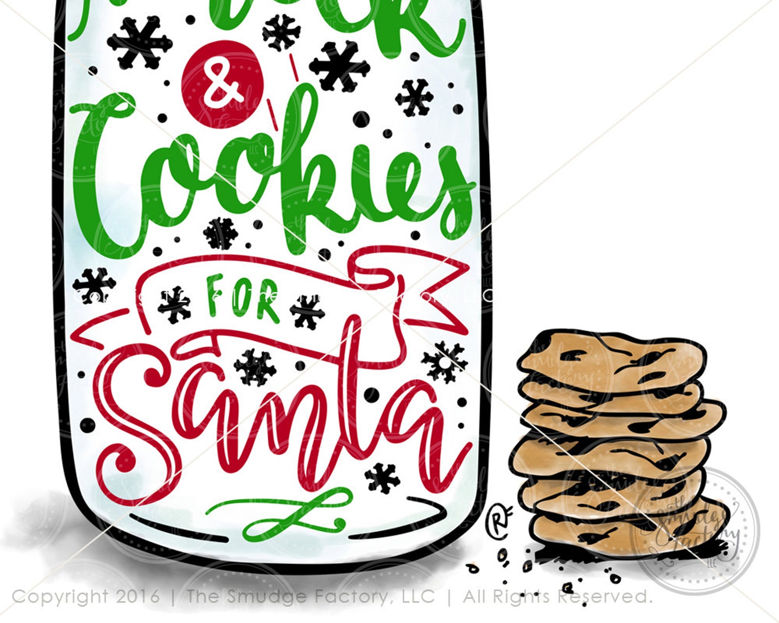 Christmas Printable File Milk and Cookies for Santa Mason - Etsy