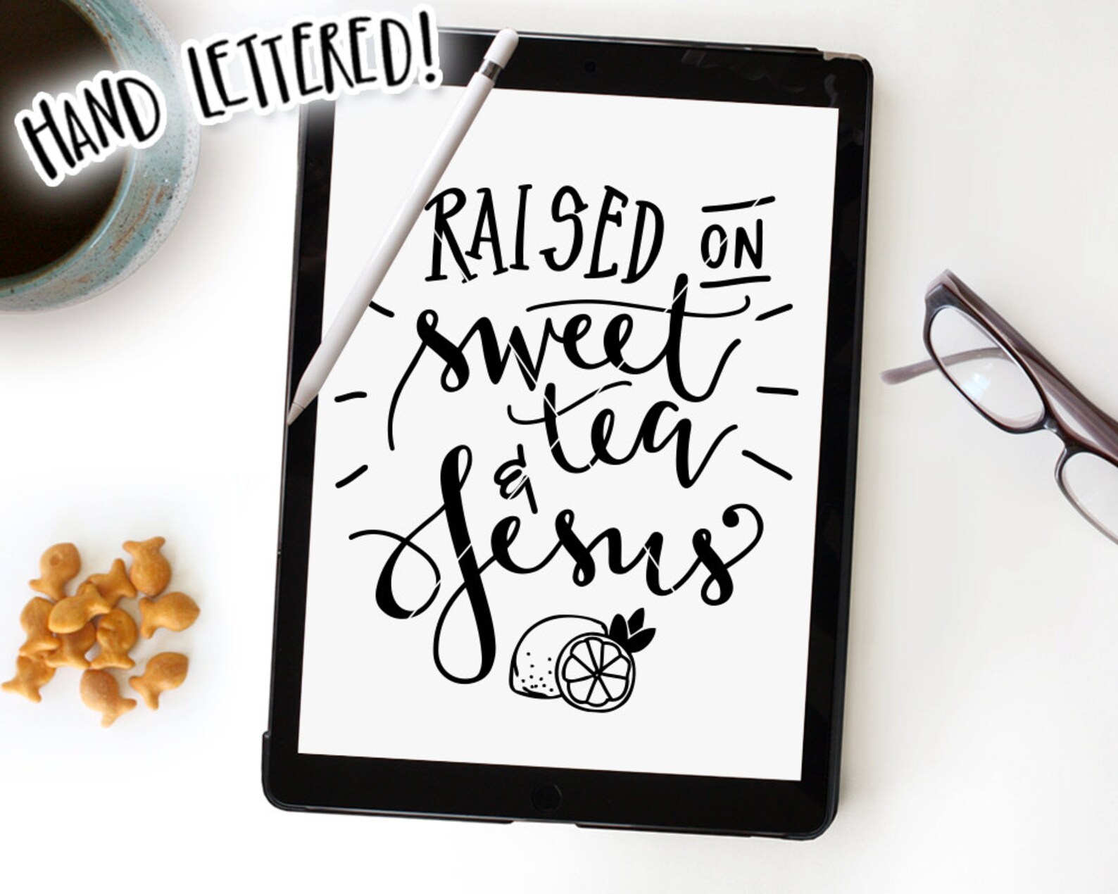 Raised on Sweet Tea and Jesus Printable File Iced Tea DIY - Etsy