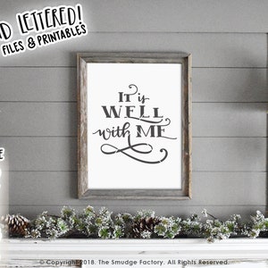 Está bien con mi alma SVG Cut File, Hand Lettered Silhouette, Cricut, Caligrafía, Bible Verse Cutting File, Anchor Graphic, DIY Sign